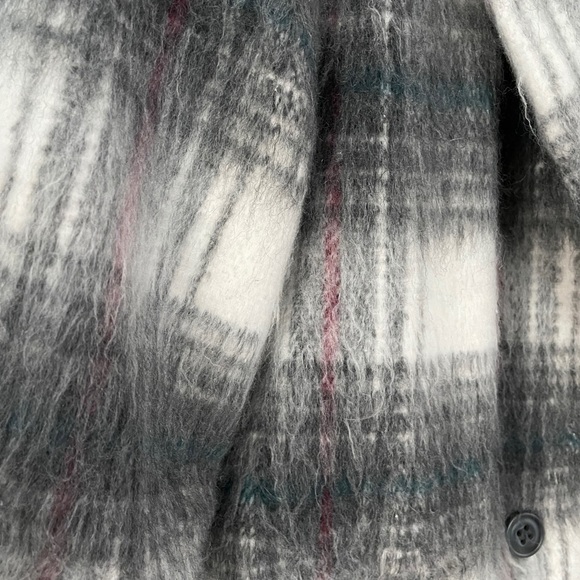 FLUFFY PLAID Cocoon Coat - Picture 6 of 10